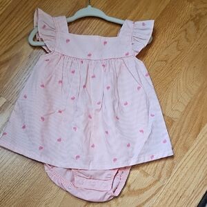 Pink Ruffled Kids One Piece